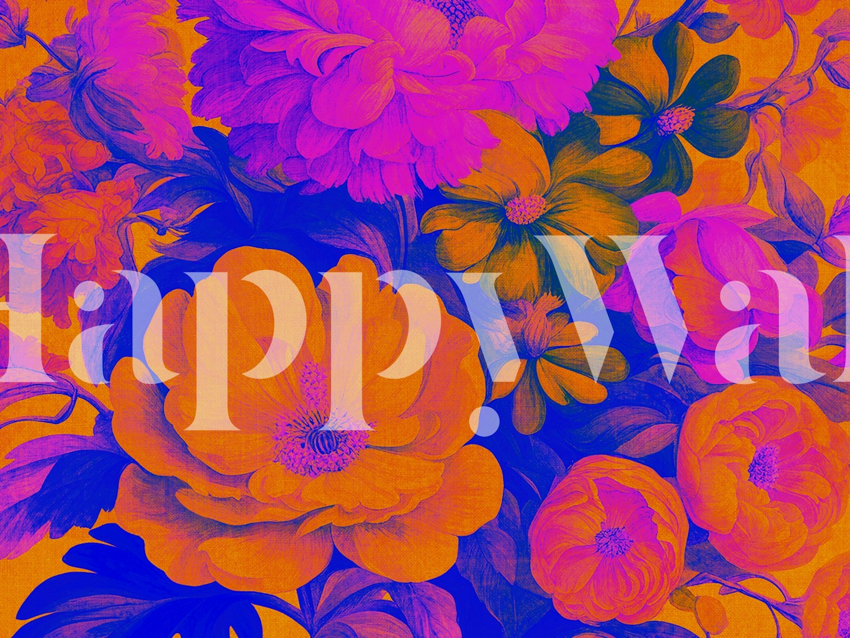 Návrh tapety Retro Baroque Floral