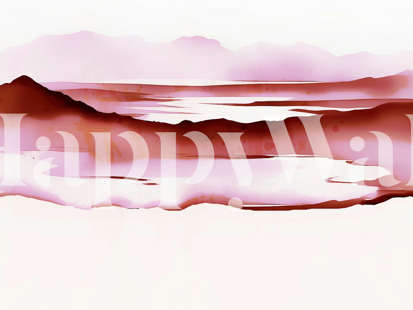 Fototapete Abstrakter rosa-weißer Horizont