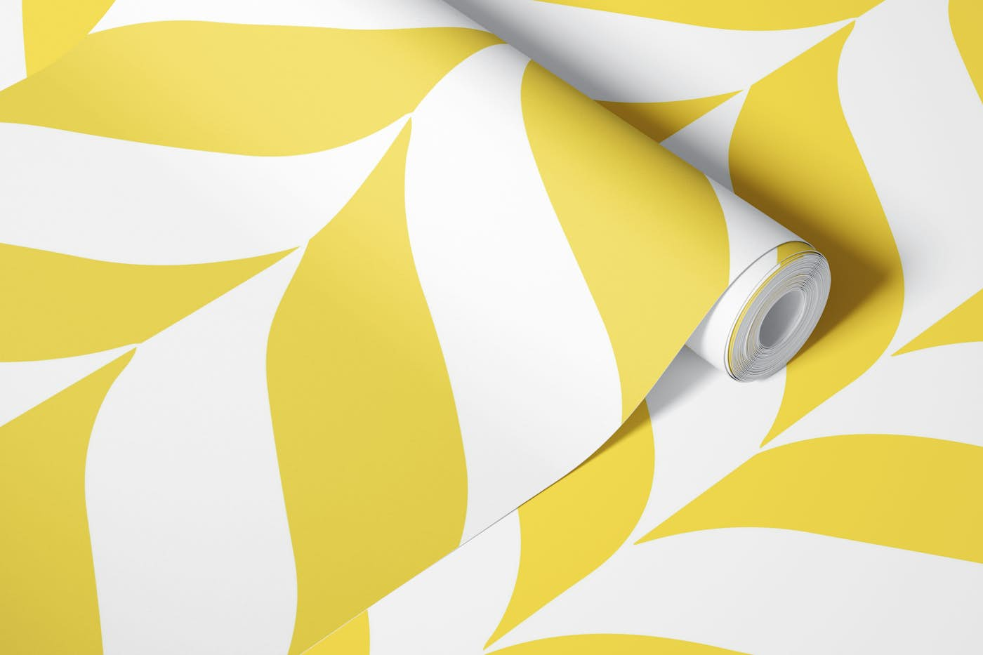 Saffron Yellow Chevron 3D wallpaper roll