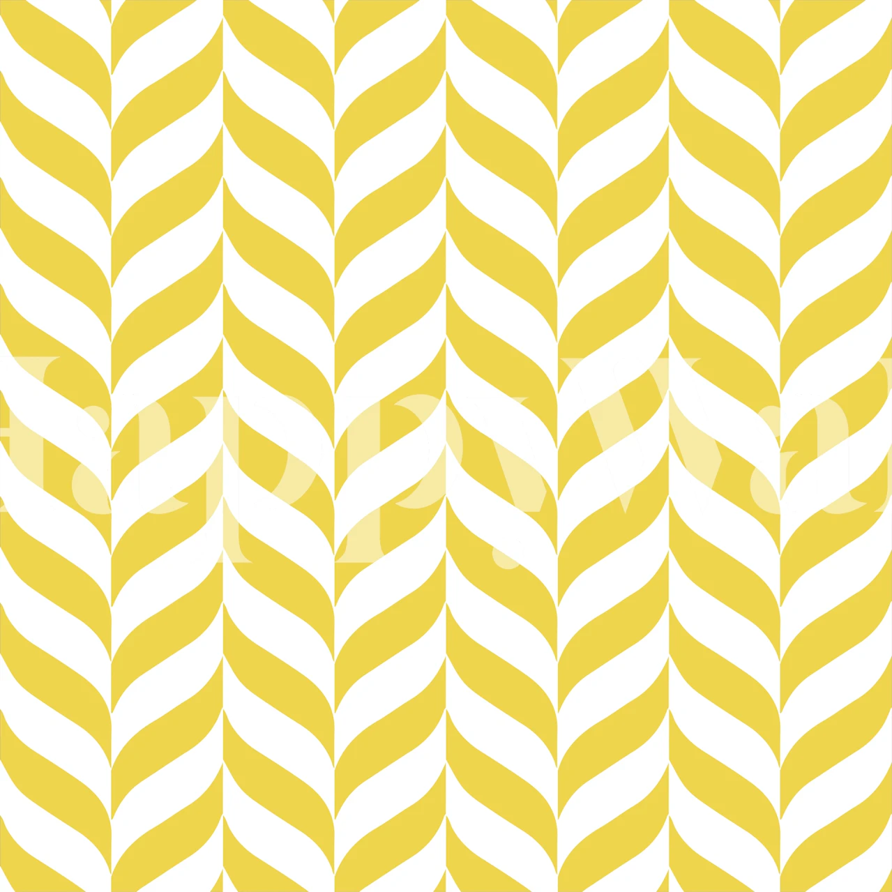 Saffron Yellow Chevron 3D wallpaper in a room