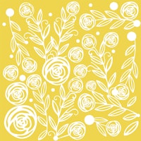 Rose garden yellow hand drawn wallpaper