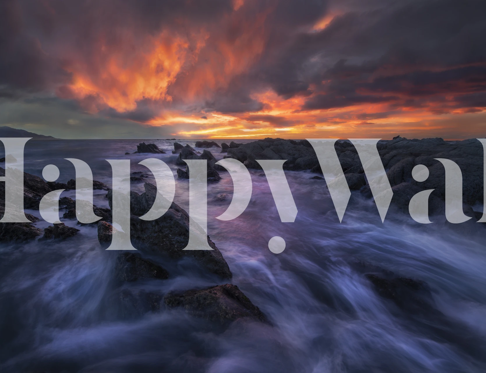 Burning Sky wallpaper in a room setting