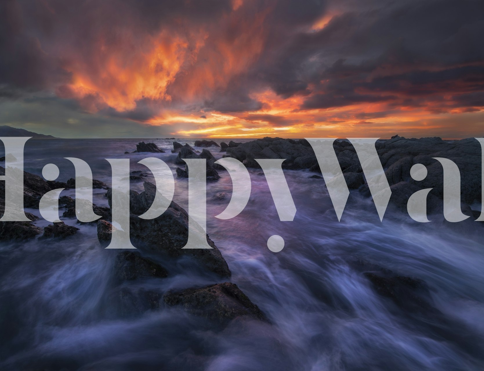 Burning Sky wallpaper in a room setting