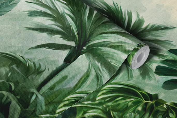 tropical jungle palmswallpaper roll