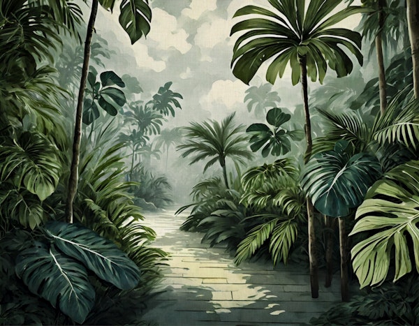 tropical jungle palms