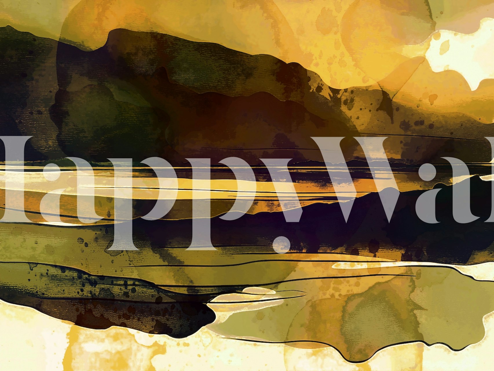 Ύφασμα τοίχου Sunshine Grunge σε ένα δωμάτιο