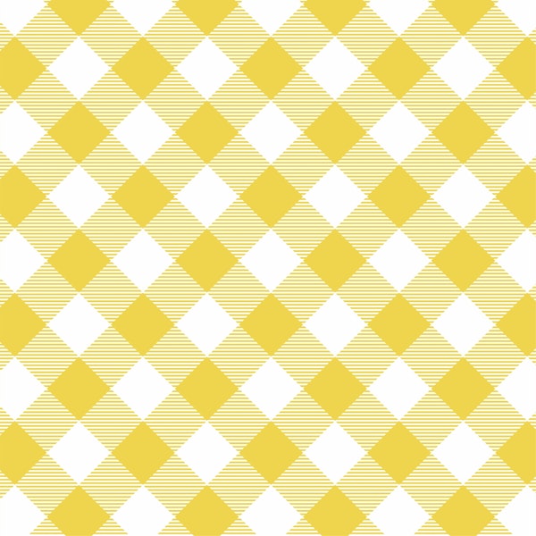 Saffron Yellow Gingham Checked Pattern