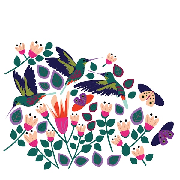 Hummingbird Nectar Wall Mural