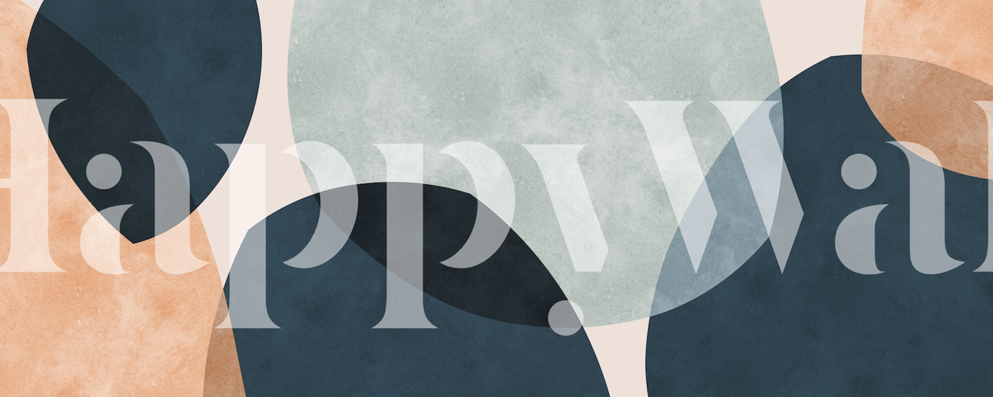 Boho shapes 4 wallpaper in a room