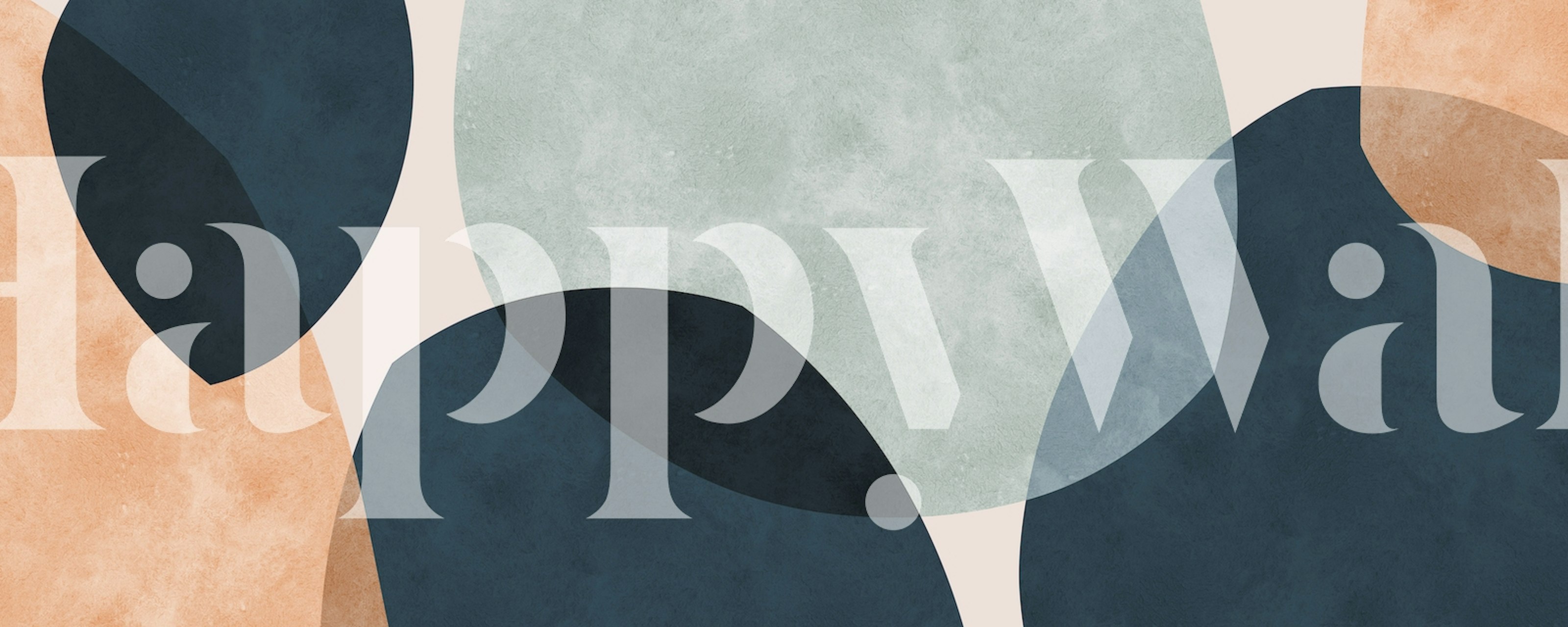 Papel pintado Boho shapes 4 en una habitación