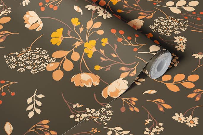 Scattered bouquetwallpaper roll