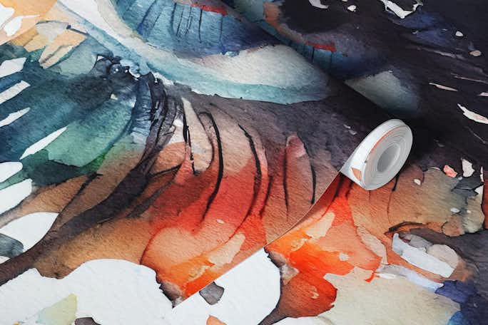 Watercolor Woman Eye #1wallpaper roll