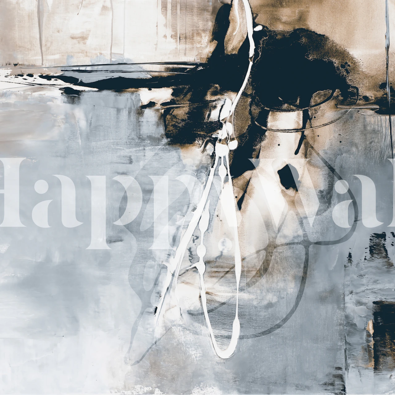 Tapeta Shifted Thoughts Abstract Art prikazana u prostoriji