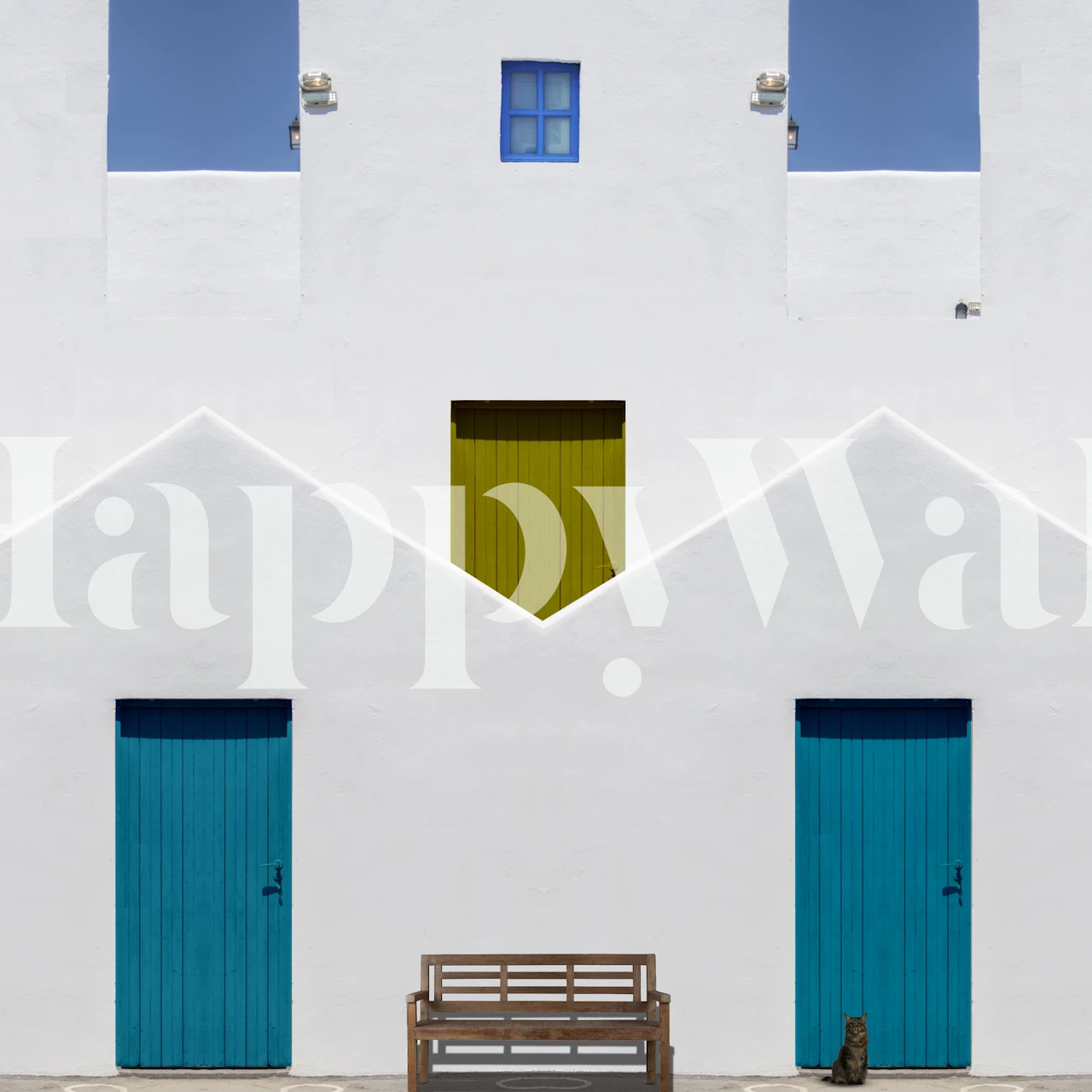 Skyros wallpaper displayed in a modern room