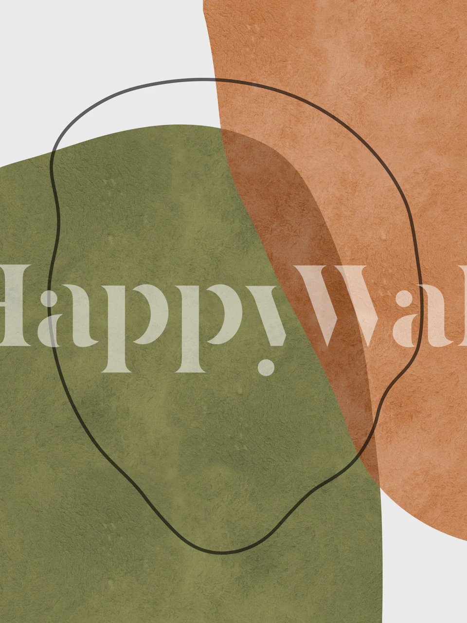 Boho shapes 8 wallpaper in a room