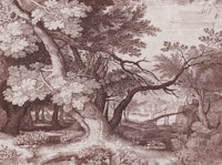 Etching Landscape tree tapetit