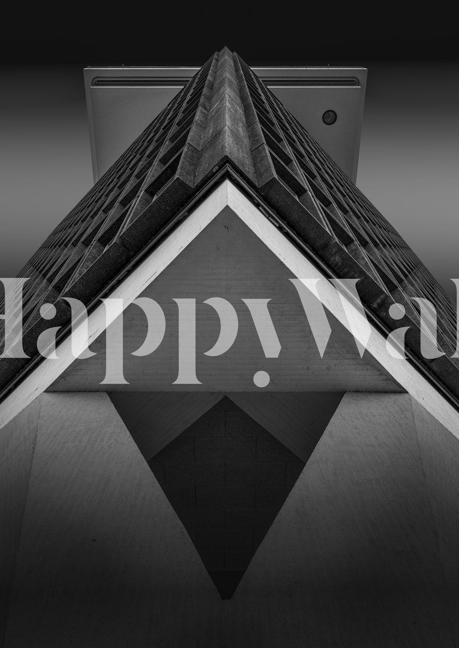 Geometric patterns in black and white tones wallpaper