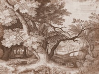 landscape etching tree tapetit