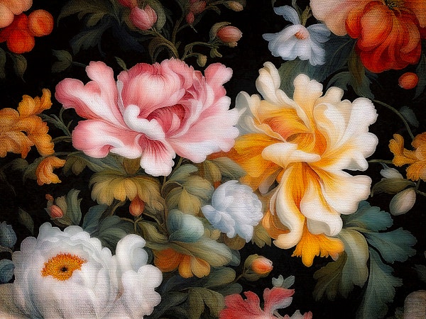 Huge Antique Flowers