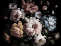Large Antique Moody Flowers wallpaper