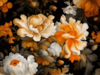 Rustic Antique Flowers Canvas Art tapeta