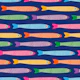 ANCHOVIES Bright Fish Horizontal - Royal Blue