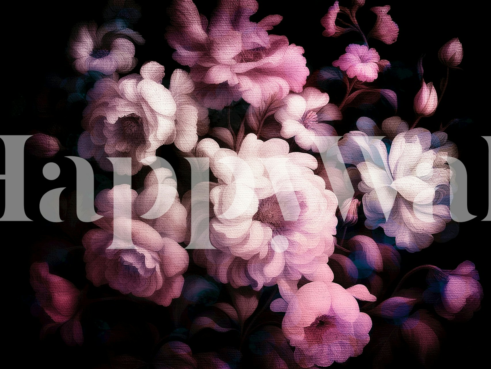 Antique Day Dream Floral tapet i ett rum