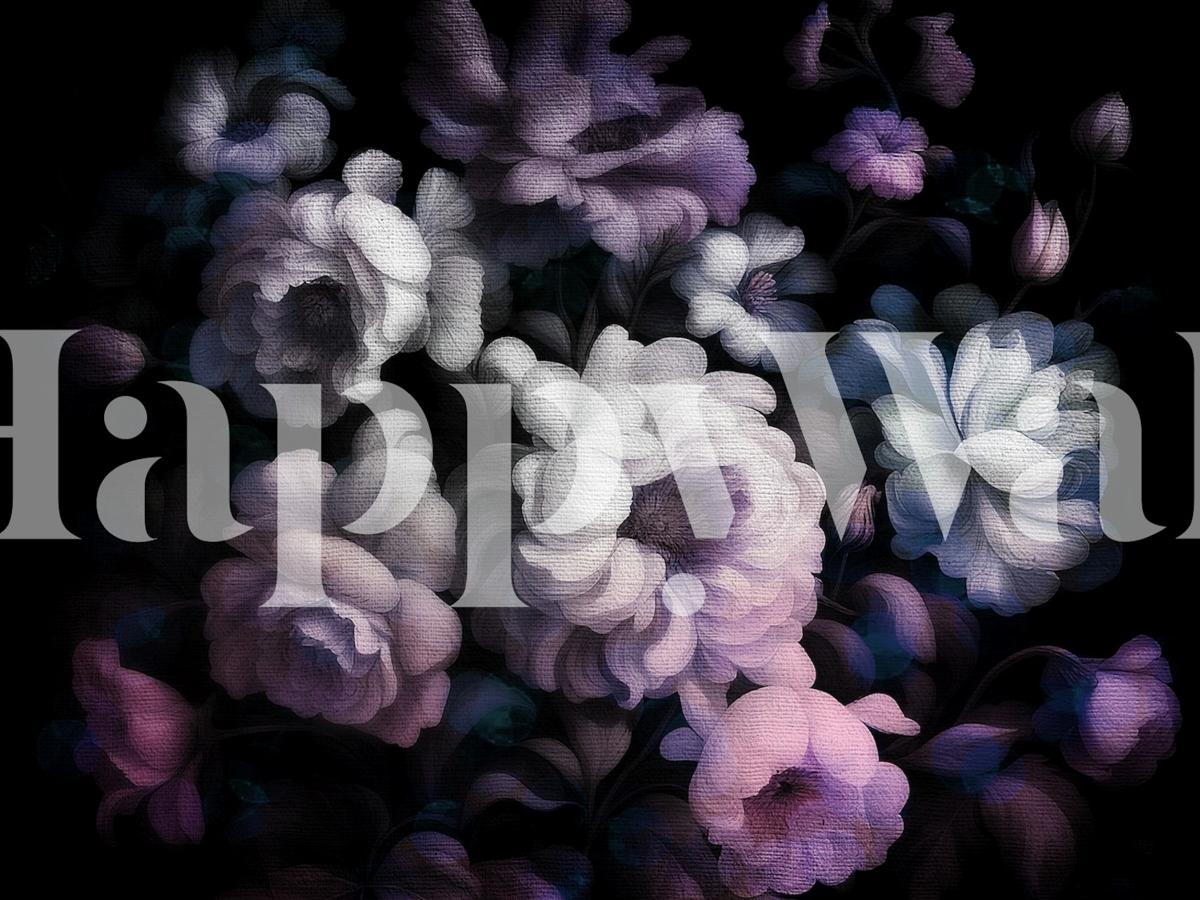 Αιθέριες μαλακές Antique Day Dream Flowers σε ήσυχες αποχρώσεις σε σκοτεινό φόντο