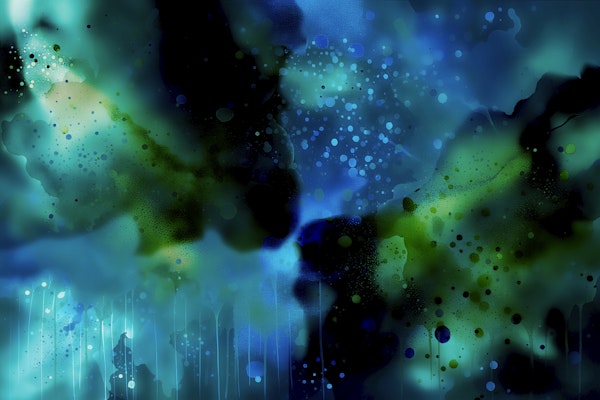 Meditative Universe Teal Green