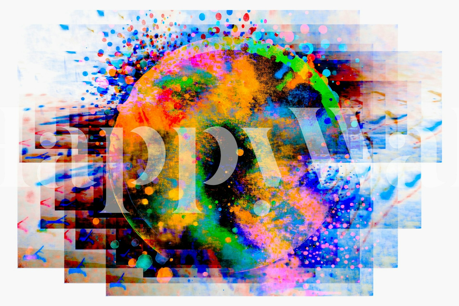 Bunte Tapete in einem Raum mit Burst of Happiness