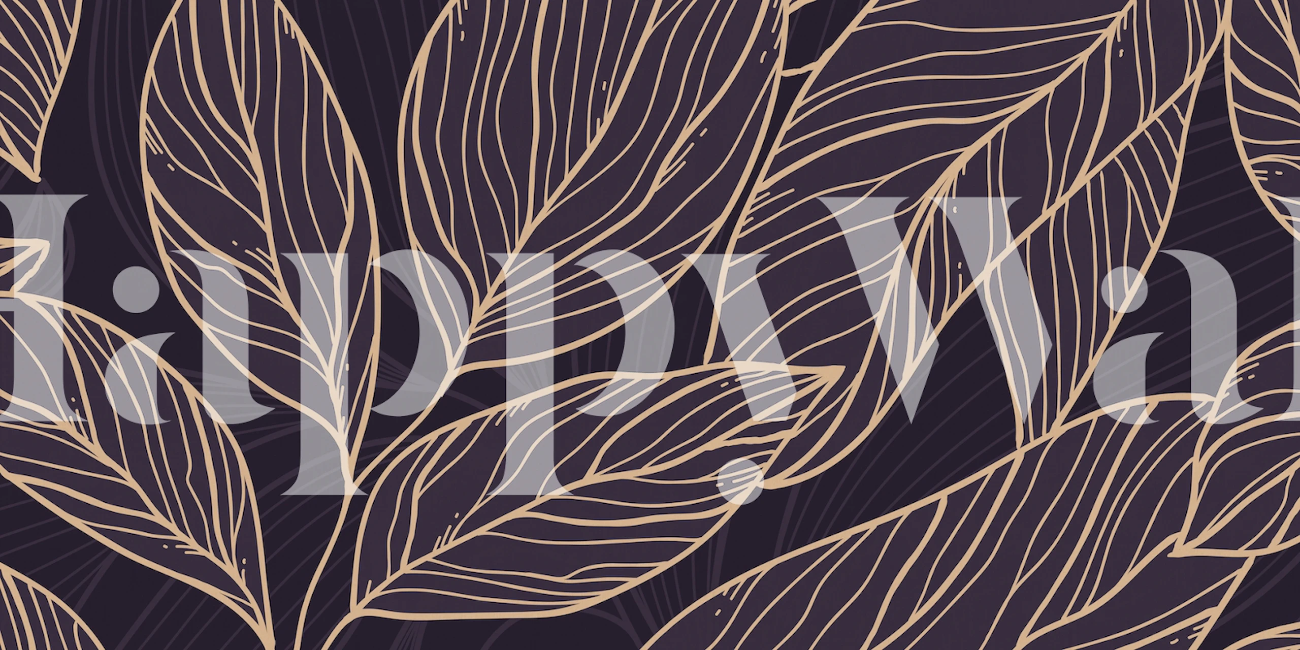 Leaf Line Purple wallpaper pattern