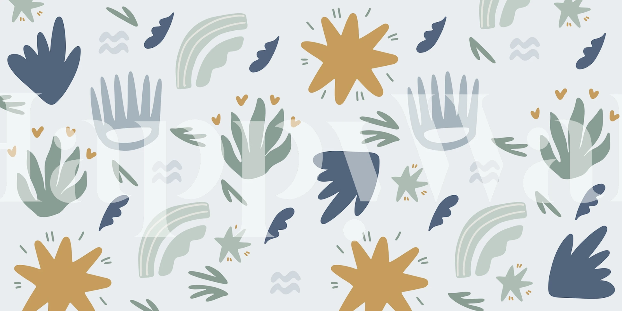 Happy Kids Wall Green wallpaper in a room