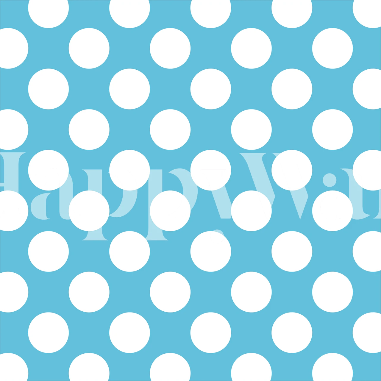 Sky blue carta da parati con pois bianchi