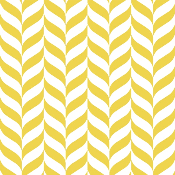 Modern Chevron pattern mustard white