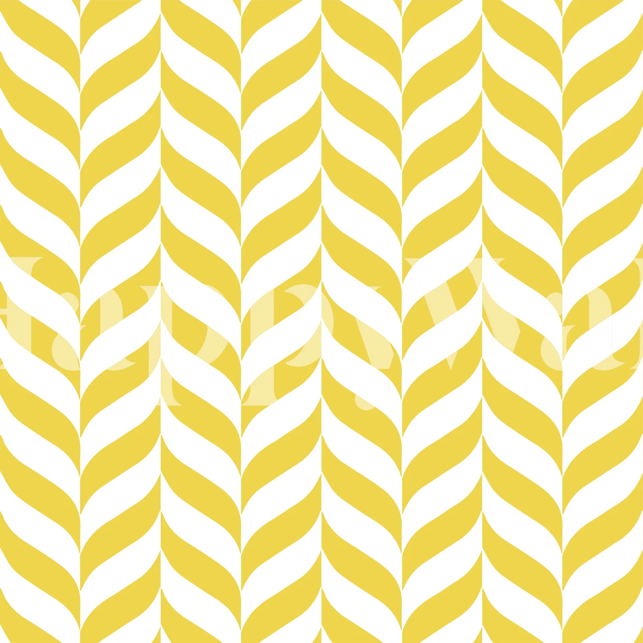 Yellow chevron pattern wallpaper on a white background
