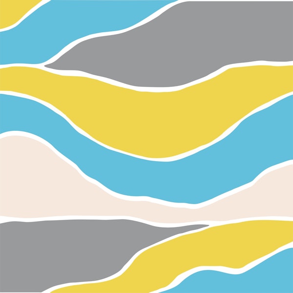 Modern art cement saffron skyblue