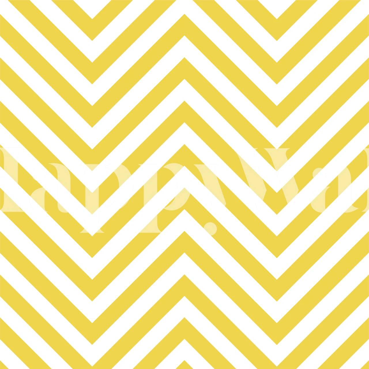 Yellow and white chevron striped wallpaper