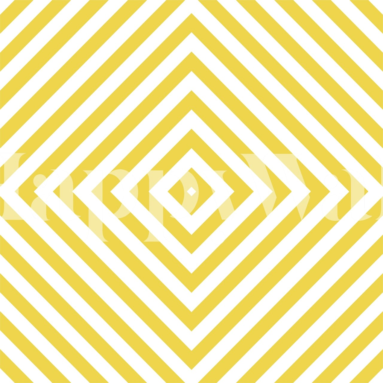 Papel pintado a rayas White yellow en una habitación