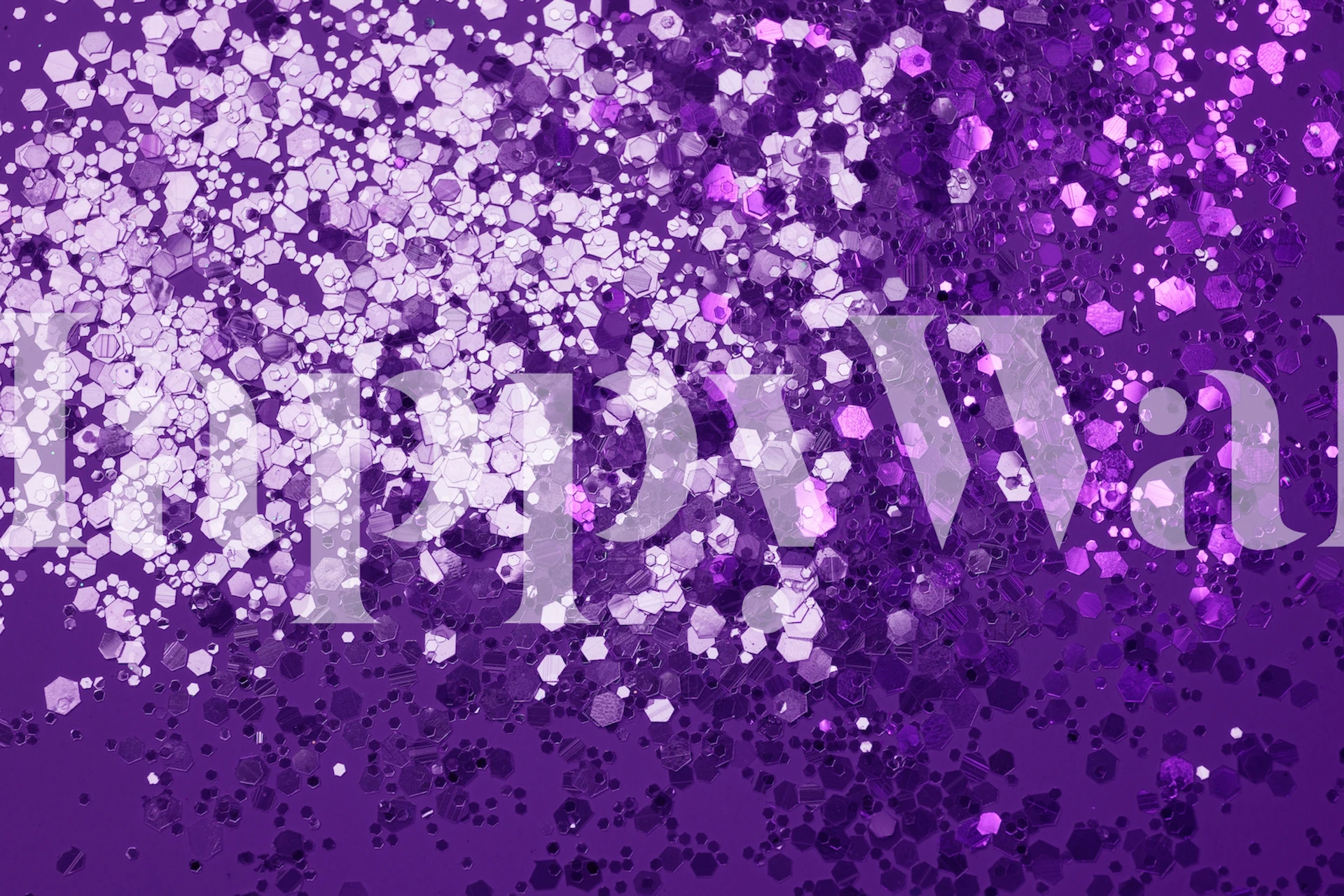 Hexagonal glitter pattern in shades of purple and pink wallpaper