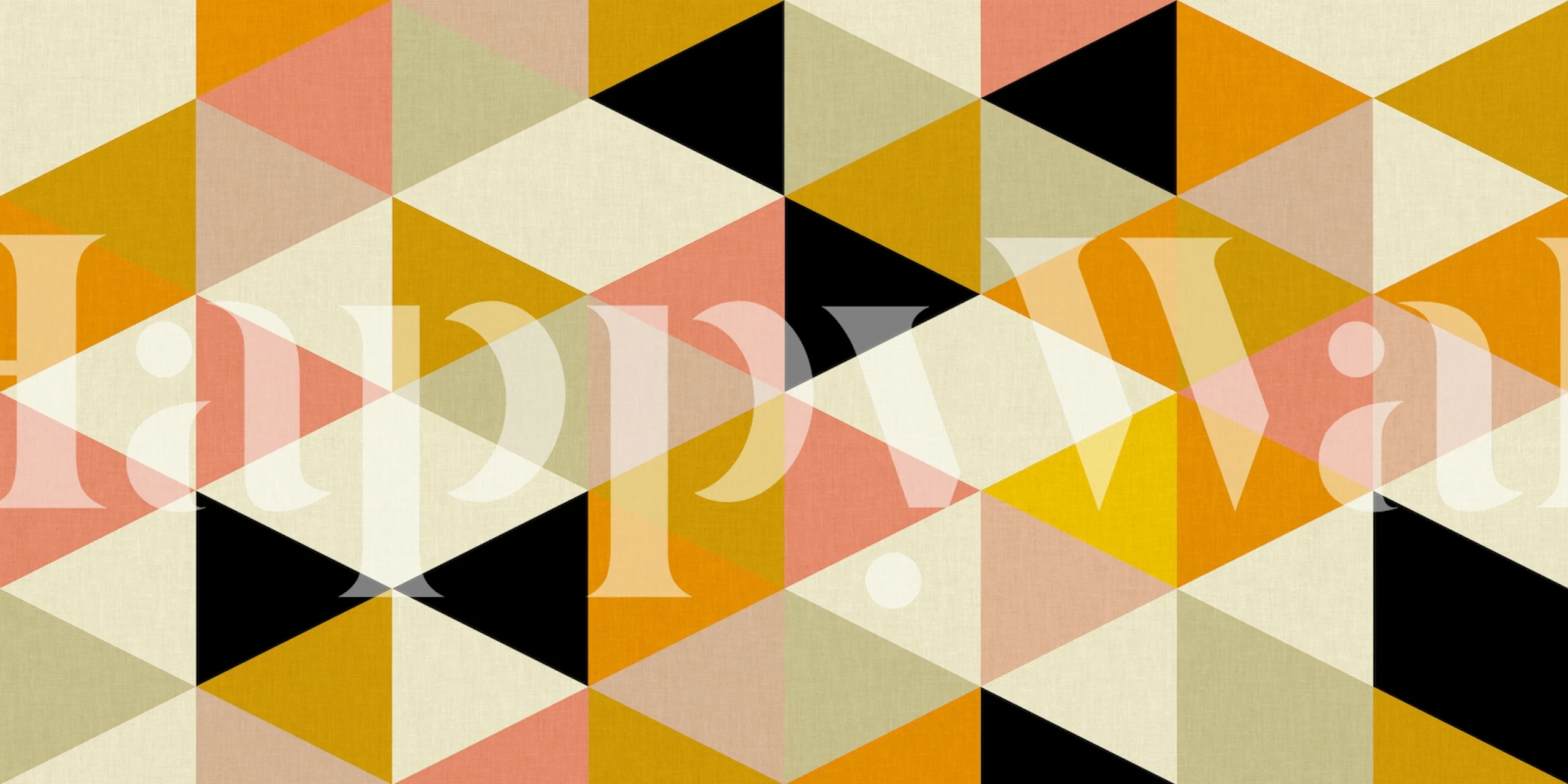 Classic mid-century papel pintado en una habitación