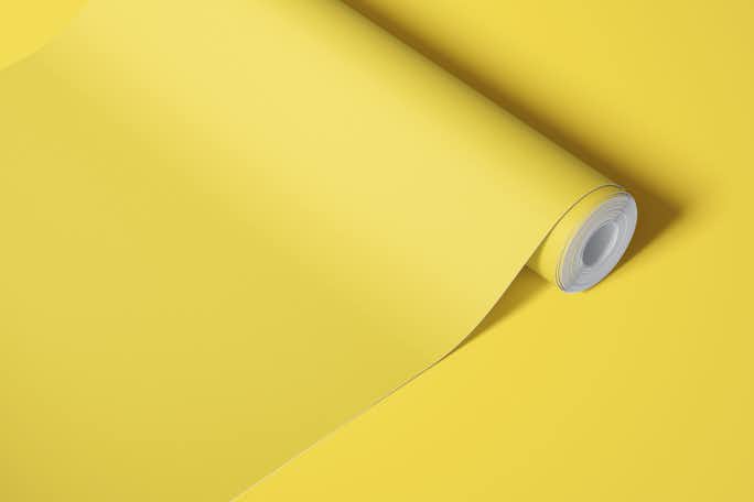 Solid Yellow Mustard Saffronwallpaper roll