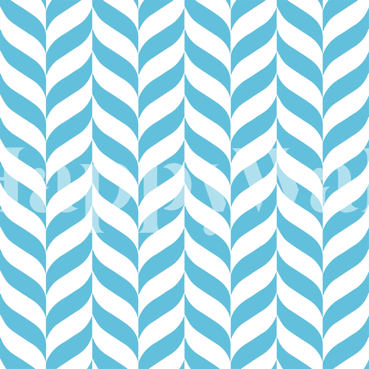 Sky blue and white chevron pattern wallpaper