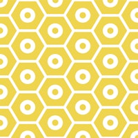 Mustard Yellow Hexagon Pattern behang