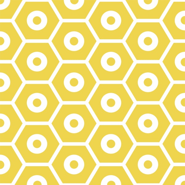 Mustard Yellow Hexagon Pattern
