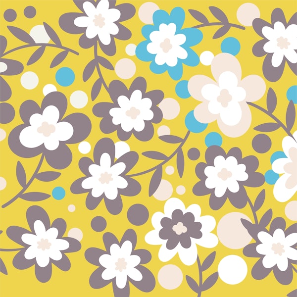 Jumbo Flower Pattern in Mocha Saffron Pink