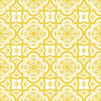 Mexican Tile Pattern Mustard tapet