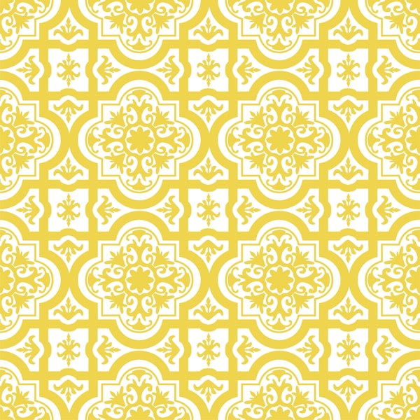 Mexican Tile Pattern Mustard