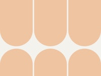 Boho Peach Fuzz Mid-Century tapet