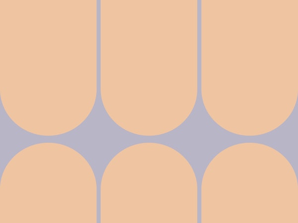 Geometric Peach Fuzz Mid-Century