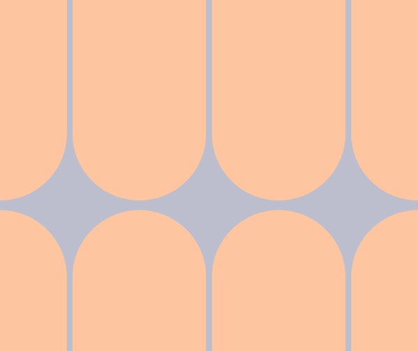 Geometric Peach Fuzz Mid-Century